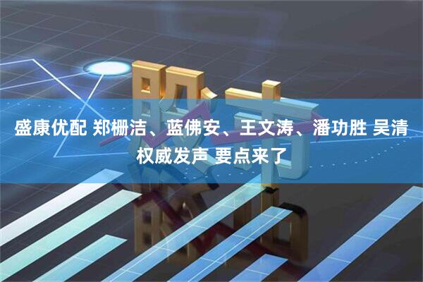 盛康优配 郑栅洁、蓝佛安、王文涛、潘功胜 吴清权威发声 要点来了