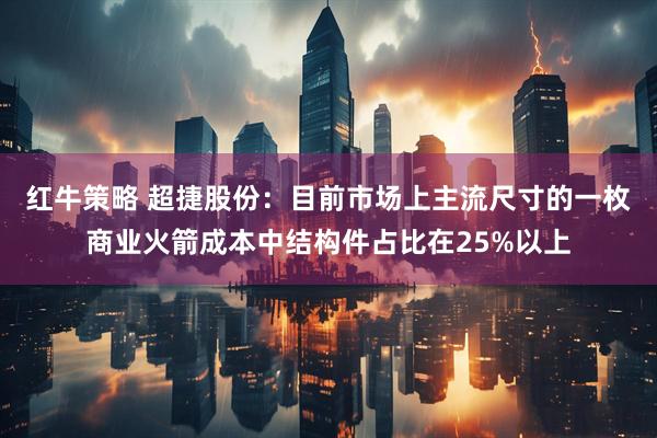 红牛策略 超捷股份：目前市场上主流尺寸的一枚商业火箭成本中结构件占比在25%以上